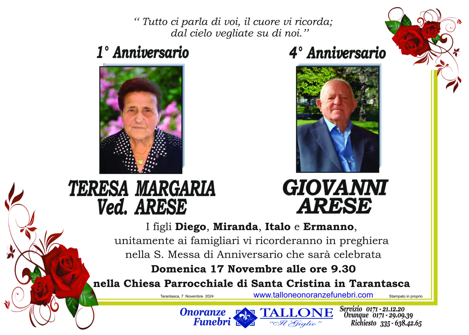Teresa e Giovanni Arese